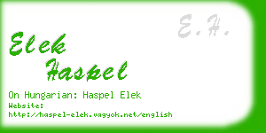 elek haspel business card